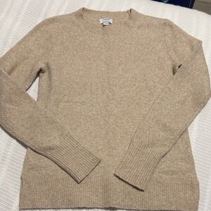 J. Crew Soft Beige Crewneck Sweater